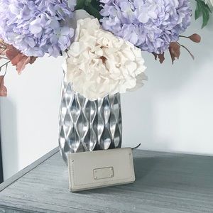 Kate Spade Tri Fold Wallet - Light Tan Beige